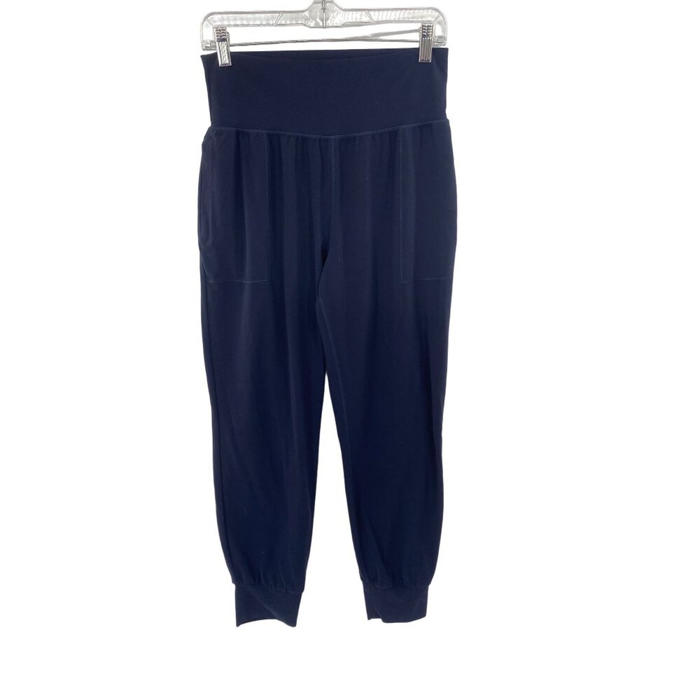 Athleta Salutation Jogger in Powervita Navy Blue Workout Pants Athleisure MEDIUM